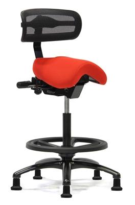 Performer Series Studio Stool With Backrest - Stealth Chairs