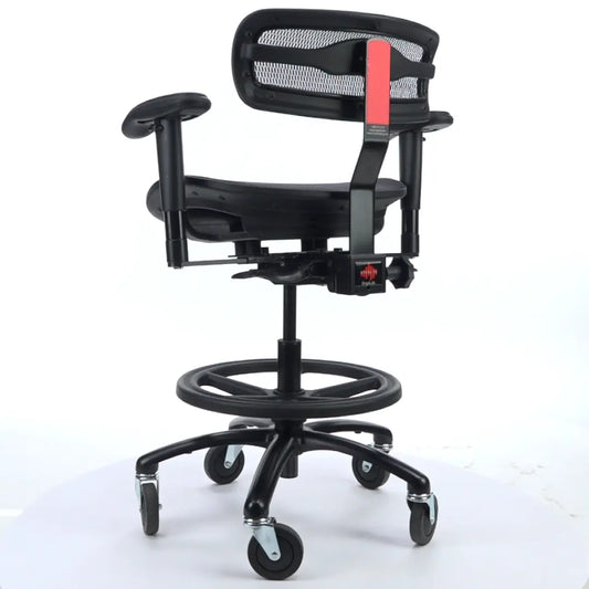 Stealth Pro ergonomic studio chair for taller users, midnight black