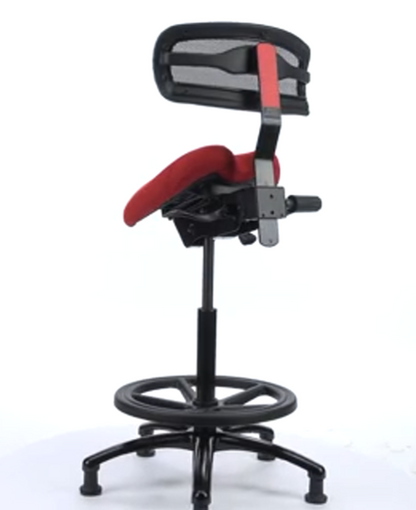  Performer Series Studio Stool With Backrest - Stealth Chairs