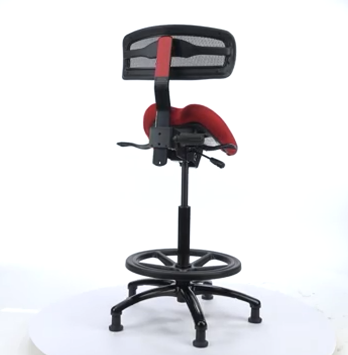 Performer Series Studio Stool With Backrest - Stealth Chairs