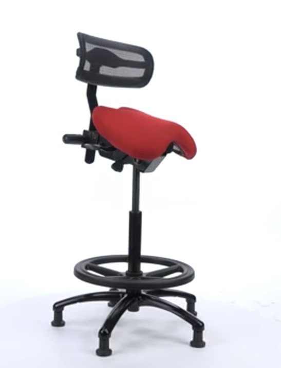 Performer Series Studio Stool With Backrest - Stealth Chairs