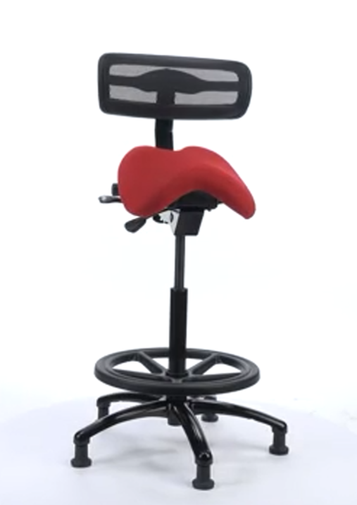 Performer Series Studio Stool With Backrest - Stealth Chairs