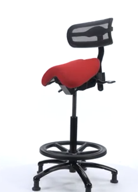 Performer Series Studio Stool With Backrest - Stealth Chairs