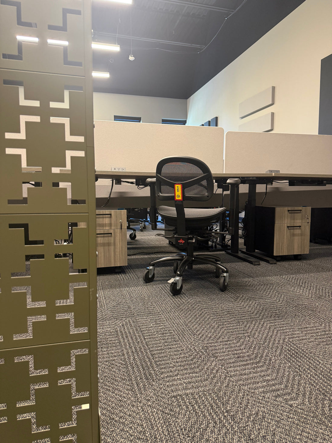 Stealth chair at a desk in a modern office