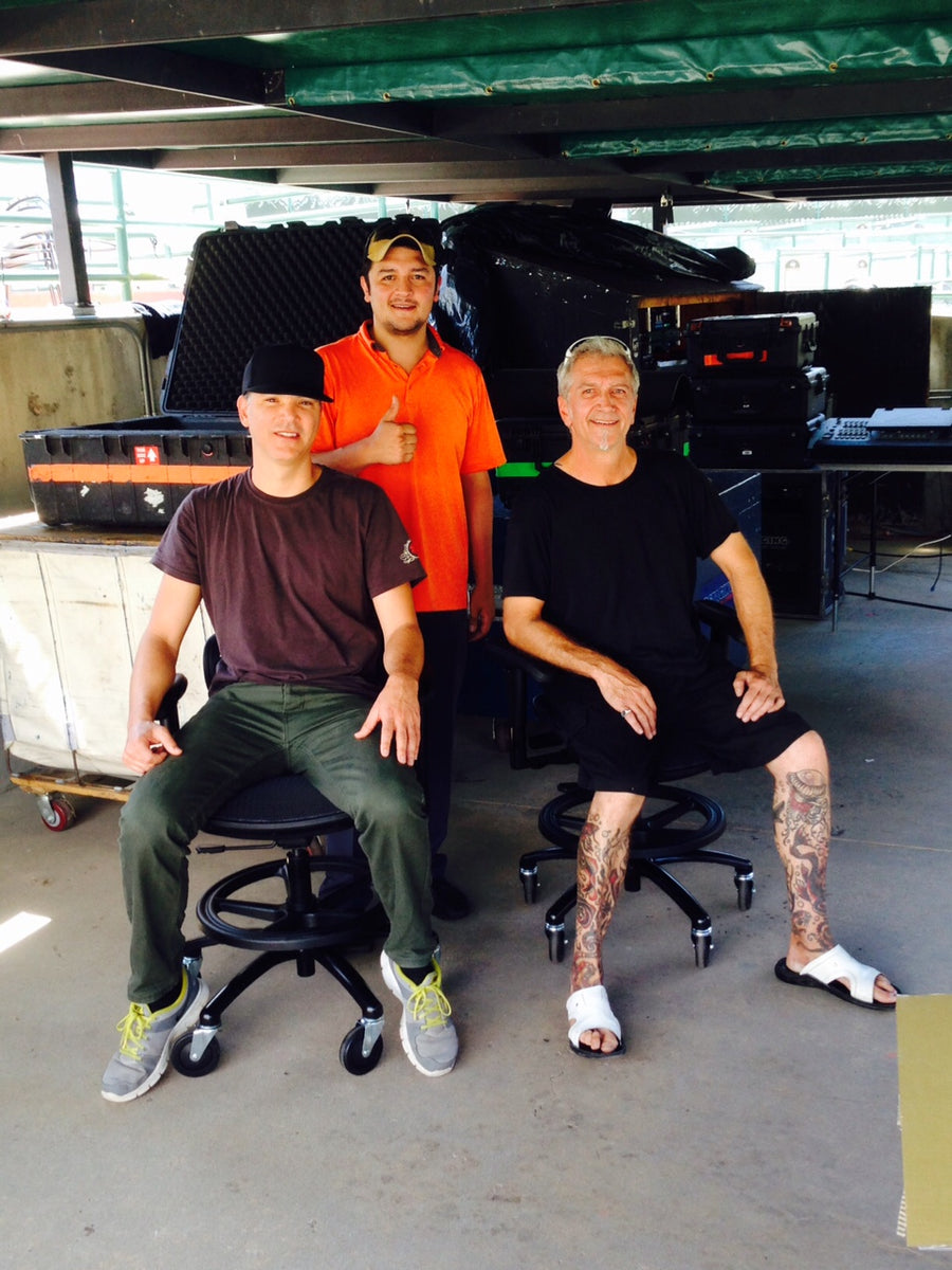 John Fogerty, Monitors / front of house, in a Stealth chair