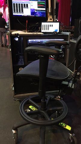 Phillip Reynolds, Audio Engineer, in a Stealth chair