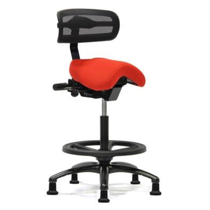 Performer Stealth Chair Series Studio Stool With Backrest