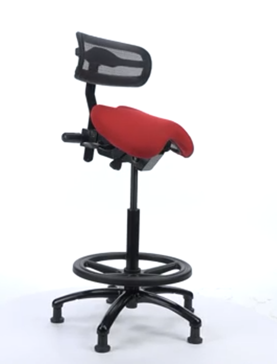  Performer Series Studio Stool With Backrest - Stealth Chairs